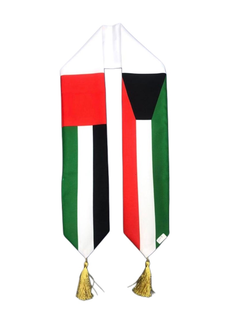 SEDRA | Kuwait & UAE National Flag Scarf with Tassel for Adult